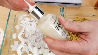 Pearl vs Gold - Mixing Makeup Eyeshadow Into Slime Special Series 161 Satisfying Slime Video