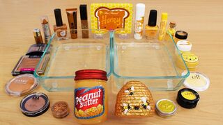 Peanut Butter vs Honey Mixing Makeup Eyeshadow Into Slime Special Series 159 Satisfying Slime Video