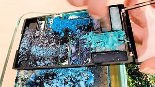 Blue vs Green - Mixing Makeup Eyeshadow Into Slime Special Series 158 Satisfying Slime Video