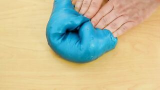 Blue vs Green - Mixing Makeup Eyeshadow Into Slime Special Series 158 Satisfying Slime Video