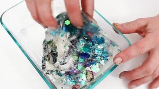 Mermaid - Mixing Makeup Eyeshadow Into Slime Special Series 156 Satisfying Slime Video