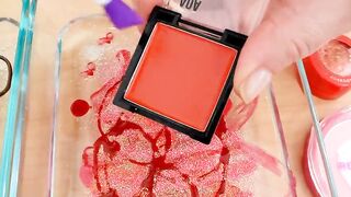 Nutella vs Strawberry - Mixing Makeup Eyeshadow Into Slime Special Series 154 Satisfying Slime Video
