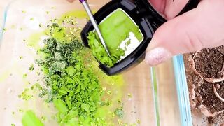 Avocado - Mixing Makeup Eyeshadow Into Slime! Special Series 148 Satisfying Slime Video