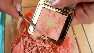 Blueberry vs Peach - Mixing Makeup Eyeshadow Into Slime! Special Series 146 Satisfying Slime Video