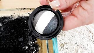 Black vs White - Mixing Makeup Eyeshadow Into Slime! Special Series 145 Satisfying Slime Video