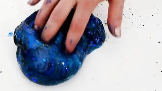 Red vs Blue - Mixing Makeup Eyeshadow Into Slime! Special Series 140 Satisfying Slime Video