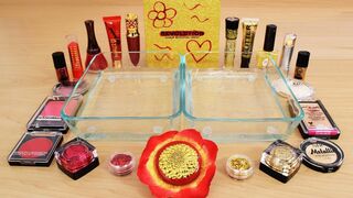 Red vs Gold - Mixing Makeup Eyeshadow Into Slime Special Series 138 Satisfying Slime Video