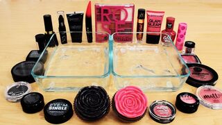Black vs Rose - Mixing Makeup Eyeshadow Into Slime Special Series 133 Satisfying Slime Video