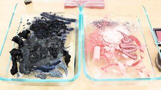 Black vs Rose - Mixing Makeup Eyeshadow Into Slime Special Series 133 Satisfying Slime Video