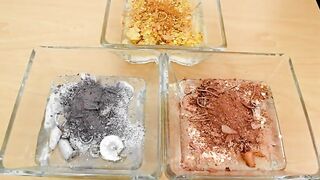 Gold vs Silver & Bronze Mixing Makeup Eyeshadow Into Slime Special Series 130 Satisfying Slime Video