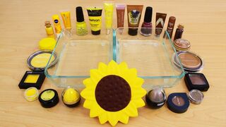 Sunflower - Mixing Makeup Eyeshadow Into Slime! Special Series 129 Satisfying Slime Video