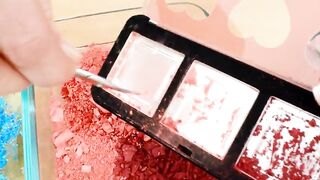 Teal vs Red - Mixing Makeup Eyeshadow Into Slime! Special Series 125 Satisfying Slime Video