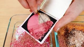 Pink vs Gold - Mixing Makeup Eyeshadow Into Slime! Special Series 121 Satisfying Slime Video