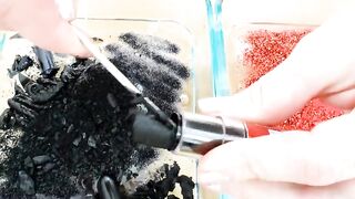 Black vs Red - Mixing Makeup Eyeshadow Into Slime! Special Series 119 Satisfying Slime Video