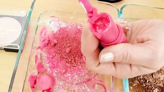 Pink vs Brown- Mixing Makeup Eyeshadow Into Slime! Special Series 118 Satisfying Slime Video