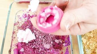 Rose vs Gold - Mixing Makeup Eyeshadow Into Slime! Special Series 112 Satisfying Slime Video