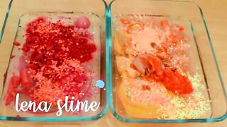 Red vs Orange - Mixing Makeup Eyeshadow Into Slime! Special Series 110 Satisfying Slime Video