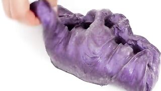 Purple vs Yellow - Mixing Makeup Eyeshadow Into Slime! Special Series 109 Satisfying Slime Video