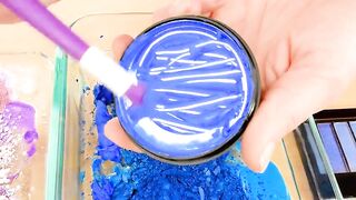 Lavender vs Blue - Mixing Makeup Eyeshadow Into Slime! Special Series 106 Satisfying Slime Video
