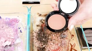 Purple vs Coco Brown - Mixing Makeup Eyeshadow Into Slime! Special Series 104 Satisfying Slime Video