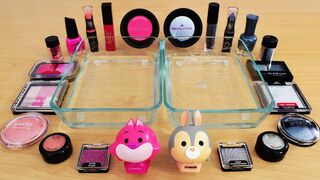 Pink vs Gray - Mixing Makeup Eyeshadow Into Slime! Special Series 103 Satisfying Slime Video