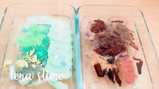 Mint vs Chocolate - Mixing Makeup Eyeshadow Into Slime! Special Series 99 Satisfying Slime Video