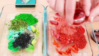 Emerald vs Ruby - Mixing Makeup Eyeshadow Into Slime! Special Series 97 Satisfying Slime Video
