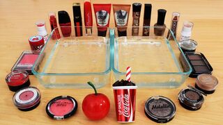 Cherry vs Coke - Mixing Makeup Eyeshadow Into Slime! Special Series 92 Satisfying Slime Video