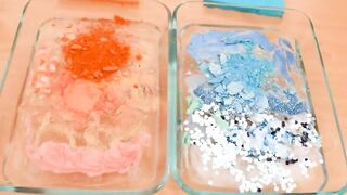 Sun vs Sea - Mixing Makeup Eyeshadow Into Slime! Special Series 90 Satisfying Slime Video