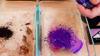 Peanut Butter vs Jelly - Mixing Makeup Eyeshadow Into Slime! Special Series Satisfying Slime Video