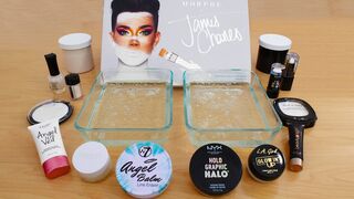 Tati vs James Charles - Mixing Makeup Eyeshadow Into Slime! Satisfying Slime Video
