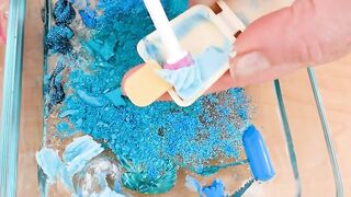 Pink vs Teal - Mixing Makeup Eyeshadow Into Slime! Special Series 77 Satisfying Slime Video
