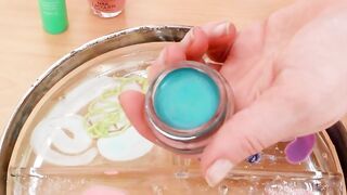 Pink vs Purple vs Green - Mixing Makeup Eyeshadow Into Slime! Special Series Satisfying Slime Video