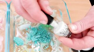 Pink vs Mint - Mixing Makeup Eyeshadow Into Slime! Special Series 74 Satisfying Slime Video