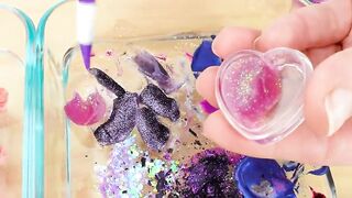 Coral vs Purple Mixing Makeup Eyeshadow Into Slime! Special Series 71 Satisfying Slime Video