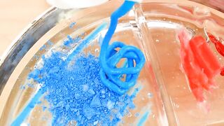 Blue vs Red vs White - Mixing Makeup Eyeshadow Into Slime! Special Series Satisfying Slime Video