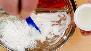 Blue vs Red vs White - Mixing Makeup Eyeshadow Into Slime! Special Series Satisfying Slime Video
