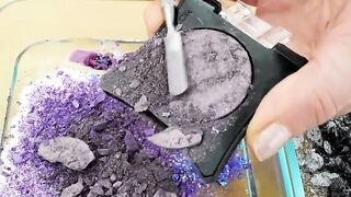 Purple vs Silver - Mixing Makeup Eyeshadow Into Slime! Special Series 65 Satisfying Slime Video