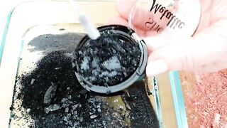 Black vs Rose - Mixing Makeup Eyeshadow Into Slime! Special Series 63 Satisfying Slime Video