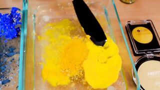 Mixing Makeup Eyeshadow Into Slime! Blue vs Yellow Special Series Part 53 Satisfying Slime Video