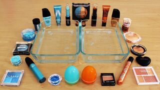 Mixing Makeup Eyeshadow Into Slime! Teal vs Copper Special Series Part 43 Satisfying Slime Video