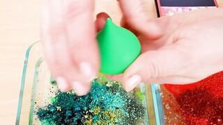 Mixing Makeup Eyeshadow Into Slime ! Green vs Red Special Series Part 31 Satisfying Slime Video