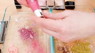 Mixing Makeup Eyeshadow Into Slime ! Pink vs Gold Special Series Part 23 Satisfying Slime Video