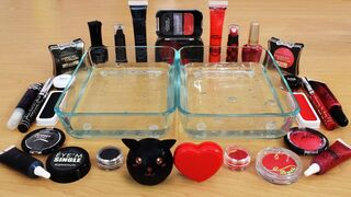 Mixing Makeup Eyeshadow Into Slime ! Black vs Red Special Series Part 20 Satisfying Slime Video