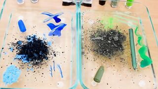 Mixing Makeup Eyeshadow Into Slime ! Blue vs Green Special Series Part 19 Satisfying Slime Video