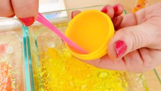 Mixing Makeup Eyeshadow Into Slime ! Orange vs Yellow Special Series Part 18 Satisfying Slime Video