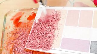 Mixing Makeup Eyeshadow Into Slime ! Orange vs Yellow Special Series Part 18 Satisfying Slime Video