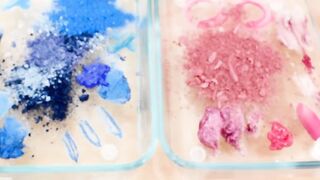 Mixing Makeup Eyeshadow Into Slime ! Blue vs Pink Special Series Part 16 Satisfying Slime Video