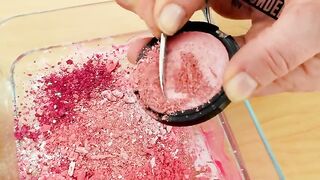 Mixing Makeup Eyeshadow Into Slime ! Black vs Pink Special Series Part 8 ! Satisfying Slime Video