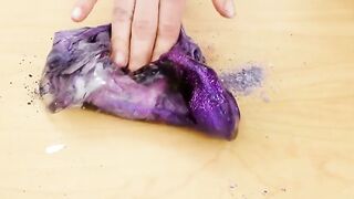Mixing Makeup Eyeshadow Into Slime ! Purple vs Orange Special Series Part 2 ! Satisfying Slime Video